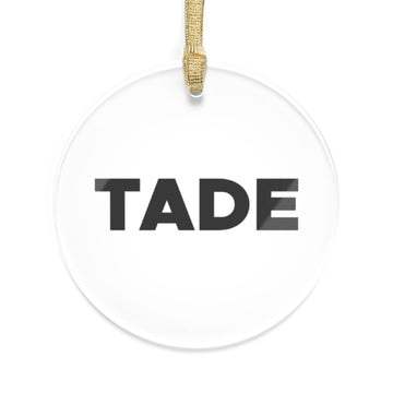 TADE Acrylic Ornament — Minimalist Personalized Round Holiday Decoration