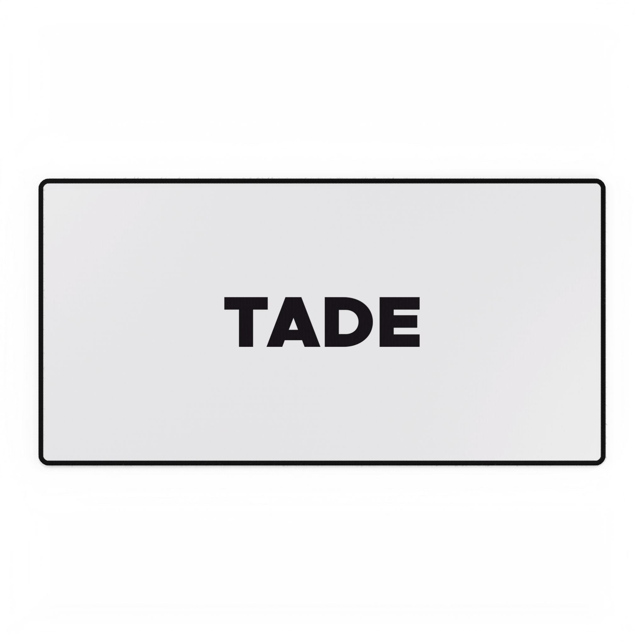 Minimalist White Desk Mat — 'TADE' Large Mouse Pad for Office & Gaming
