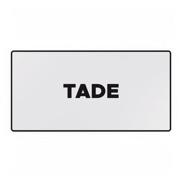 Minimalist White Desk Mat — 'TADE' Large Mouse Pad for Office & Gaming